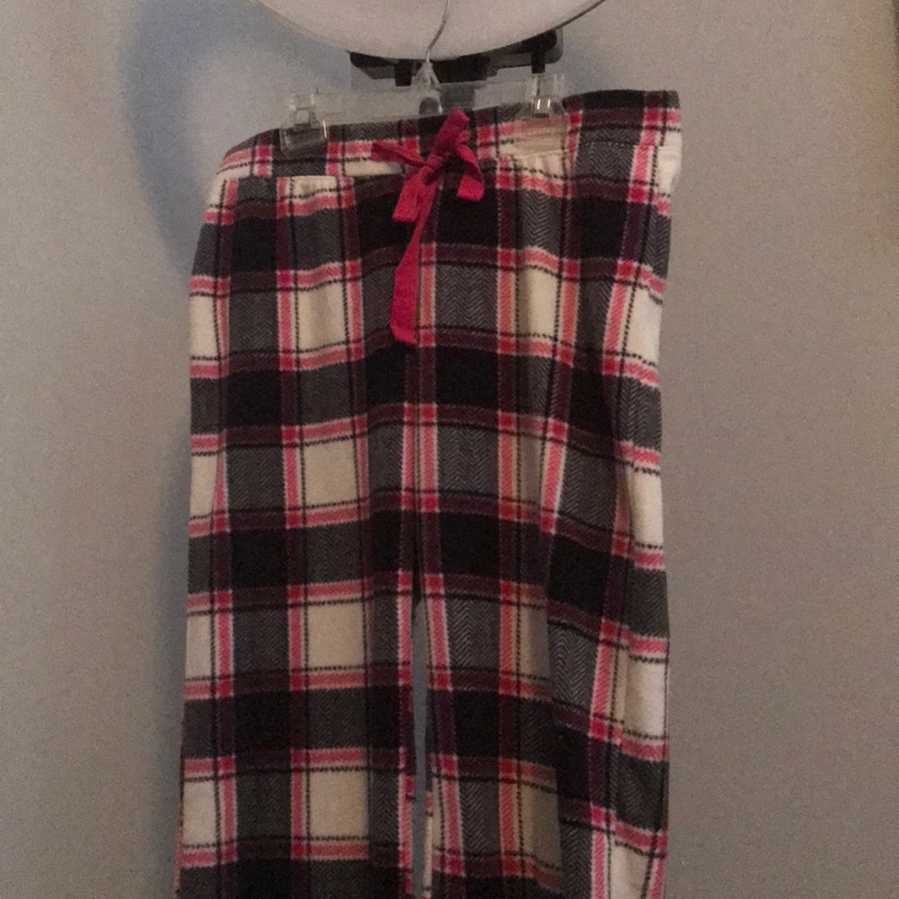 Old Navy Pink, White, & Black Plaid Pajama Pants